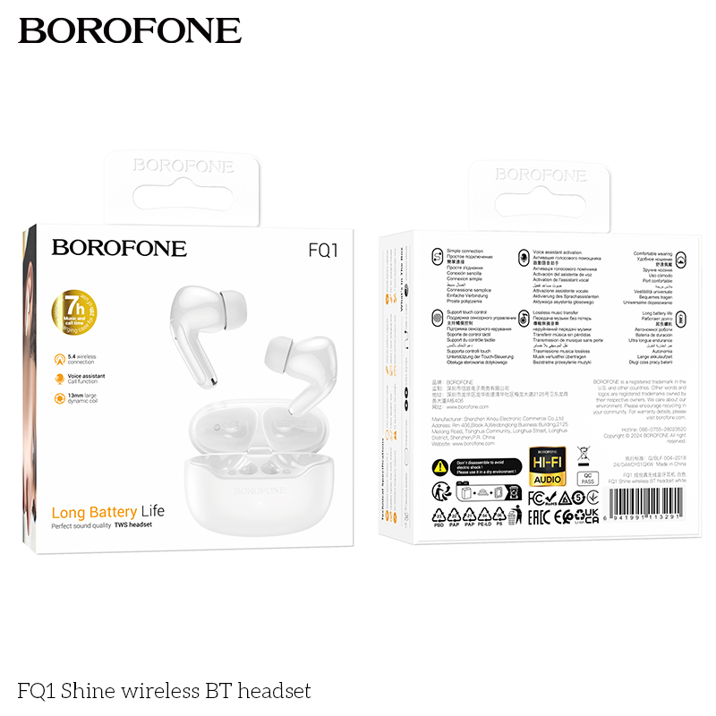 BOROFONE FQ1 Shine TWS earbuds Bluetooth 5.4 NZ 8